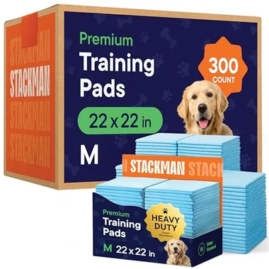 Stack Man 22in x 22in Puppy Training Pads, 300-Pack