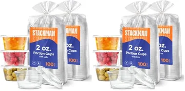 Stack Man 2 oz Portion Cups, 200-Pack
