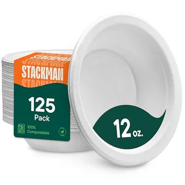 Stack Man 12 oz White Soup Bowls, 125-Pack